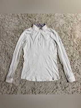 Women’s Small White Tredstep Long Sleeve Horseback Riding Show Shirt